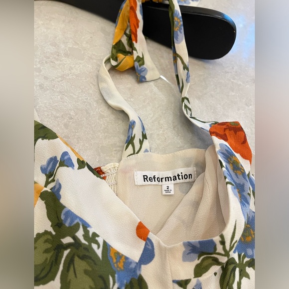 REFORMATION Niara floral-print Crepe Mini Dress In Formosa Crepe Size 2 - Picture 12 of 15